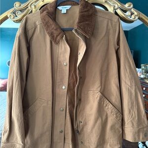 Old Navy Tan and Brown Canvas Barn Jacket